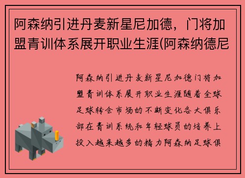 阿森纳引进丹麦新星尼加德，门将加盟青训体系展开职业生涯(阿森纳德尼尔森)